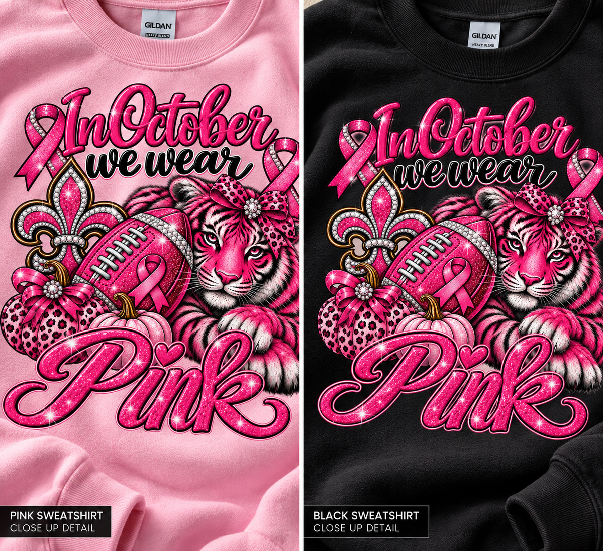 LSU Saints Pink Breast Cancer Awareness Sweatshirt