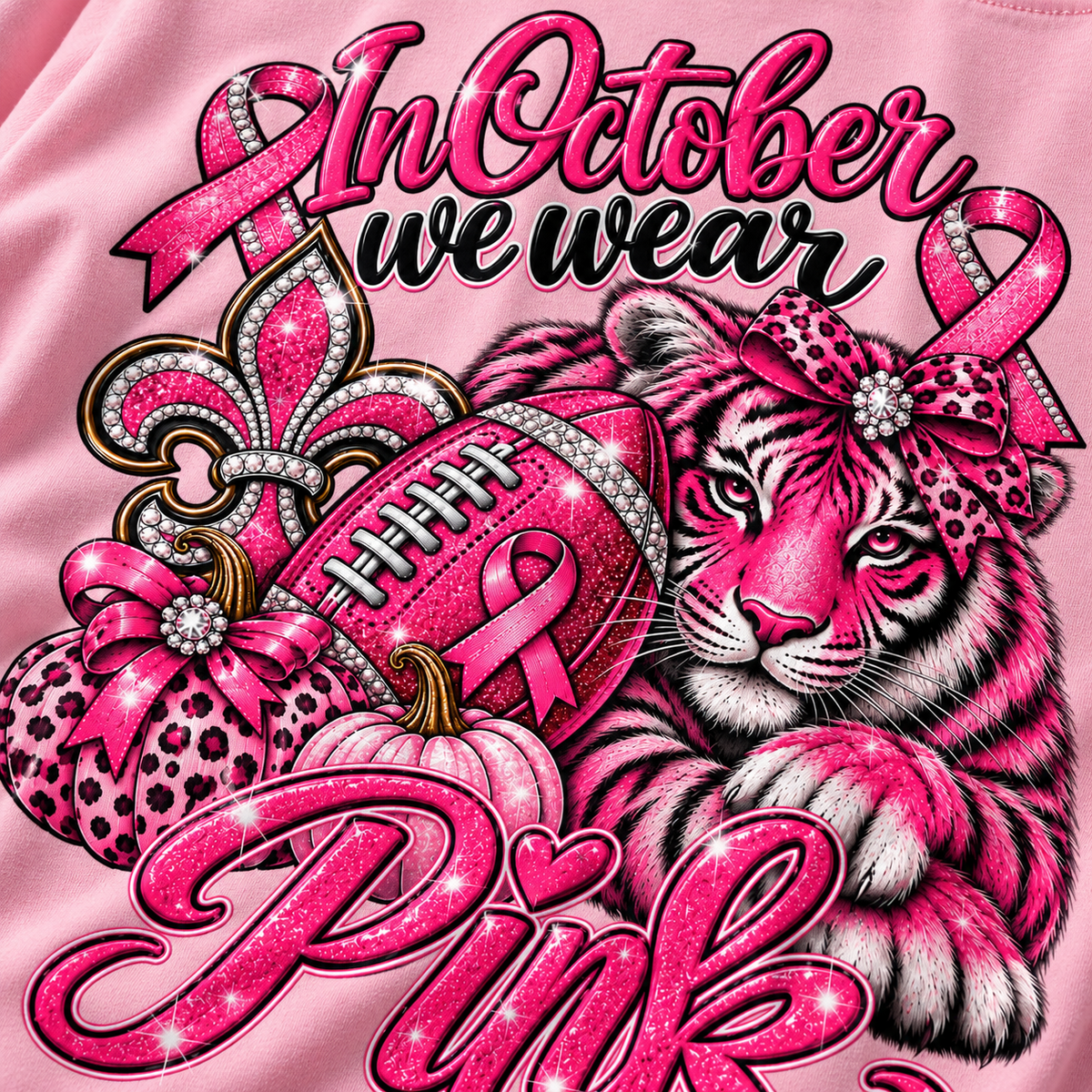 LSU Saints Pink Breast Cancer Awareness Football Shirt