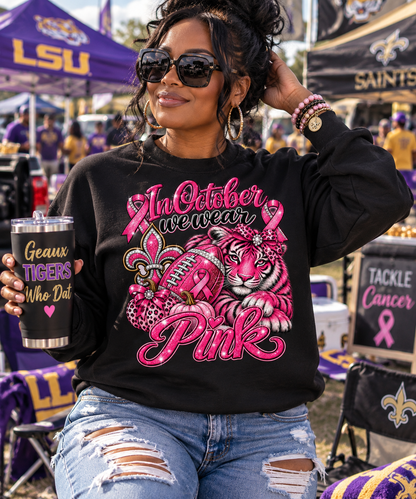 LSU Saints Pink Breast Cancer Awareness Sweatshirt