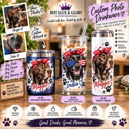 Custom Photo Drinkware | Personalized Tumbler or Mug | Custom Photo Gift