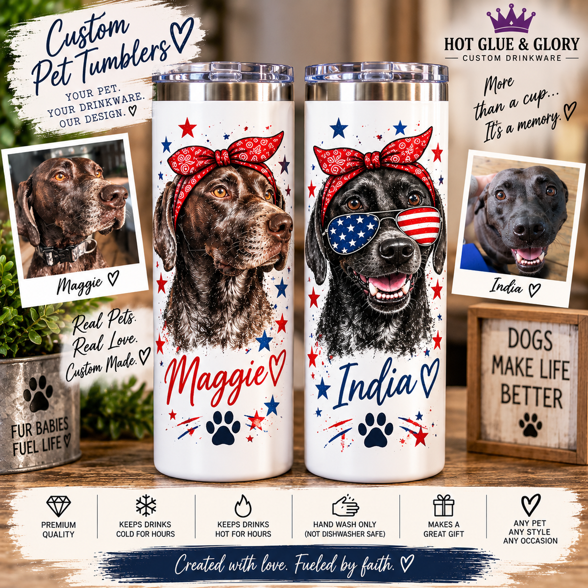 Custom Photo Drinkware | Personalized Tumbler or Mug | Custom Photo Gift
