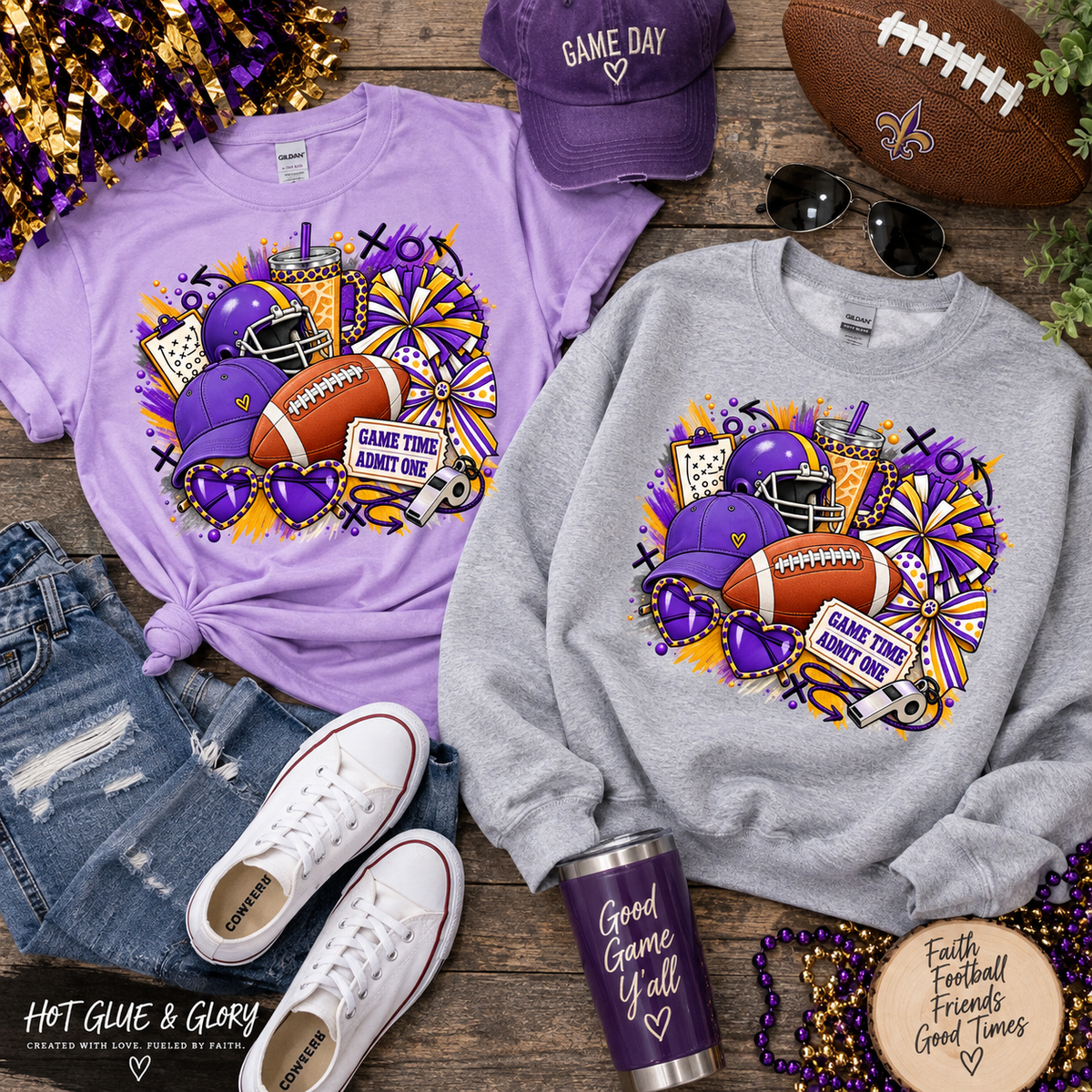 Game Day Football Shirt or Sweatshirt |  Football Apparel | Tailgate Shirt | Football Season