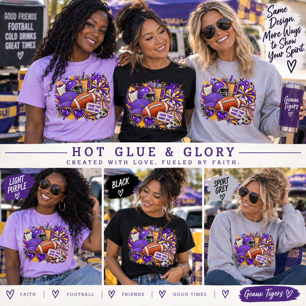 Game Day Football Shirt or Sweatshirt |  Football Apparel | Tailgate Shirt | Football Season